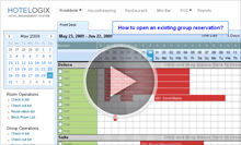 How to open an existing Group Reservation?